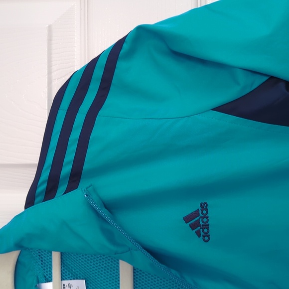 Adidas Navy/Blue Nylon Trainer Jacket Size S - Picture 2 of 9